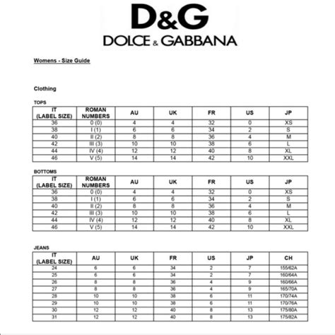 are dolce gabbana shoes true to size|Dolce & Gabbana jeans size chart.